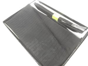 未使用品　正絹　喪服用桔梗模様織出し夏用帯揚げ・帯締めセット